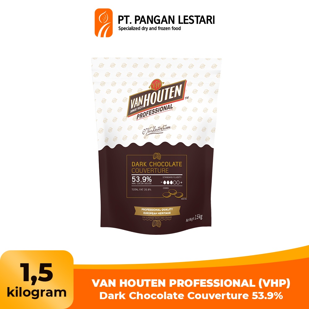 

VAN HOUTEN PROFESSIONAL (VHP) Dark Chocolate Couverture 53.9% 1,5 kg