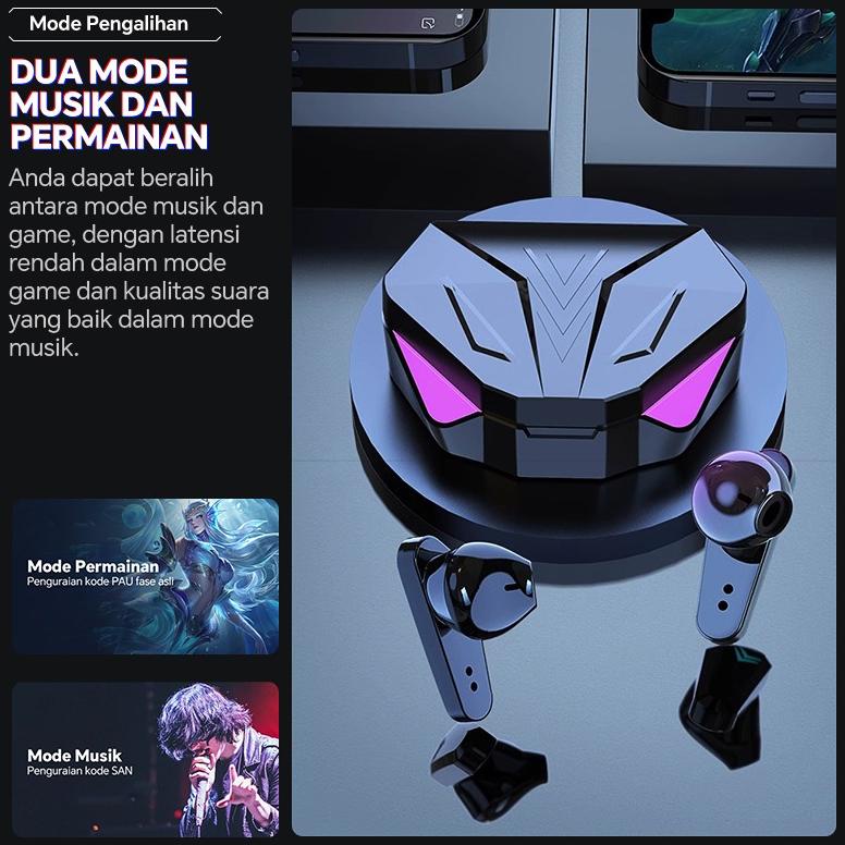 Murah TWS Gaming Headset X15/M28/M90 Pro  Wireless Bluetooth 0-latency Earphone   LED Smart Display 