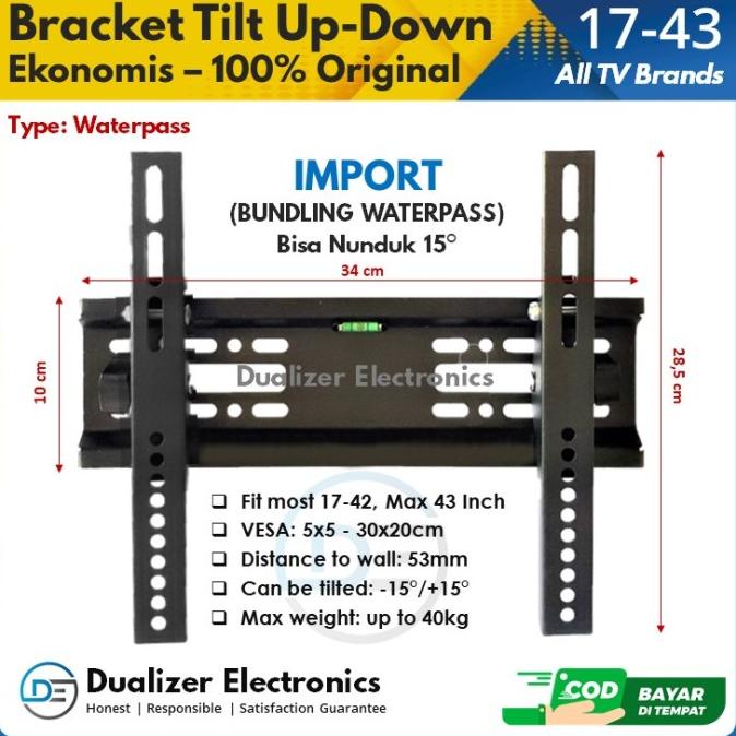 Bracket Braket Smart Tv 32 40 42 43 Inch Toshiba Aqua Polytron Original