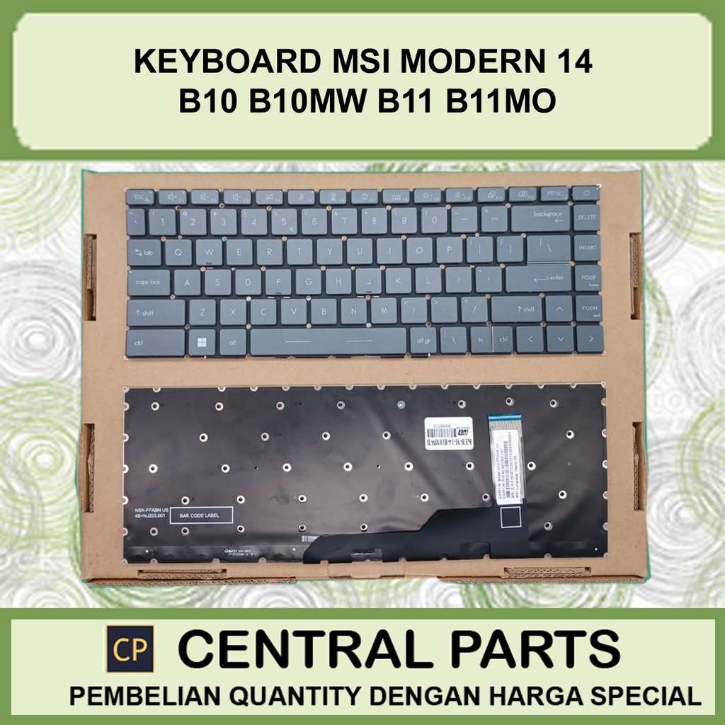 Keyboard MSI Modern 14 B10 B10mw B11 B11mo