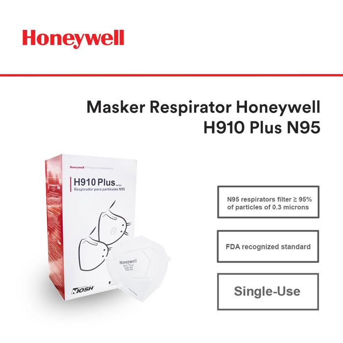 Masker N95 Honeywell H910 PLUS Folding Respirator -1 Box [50 masker]