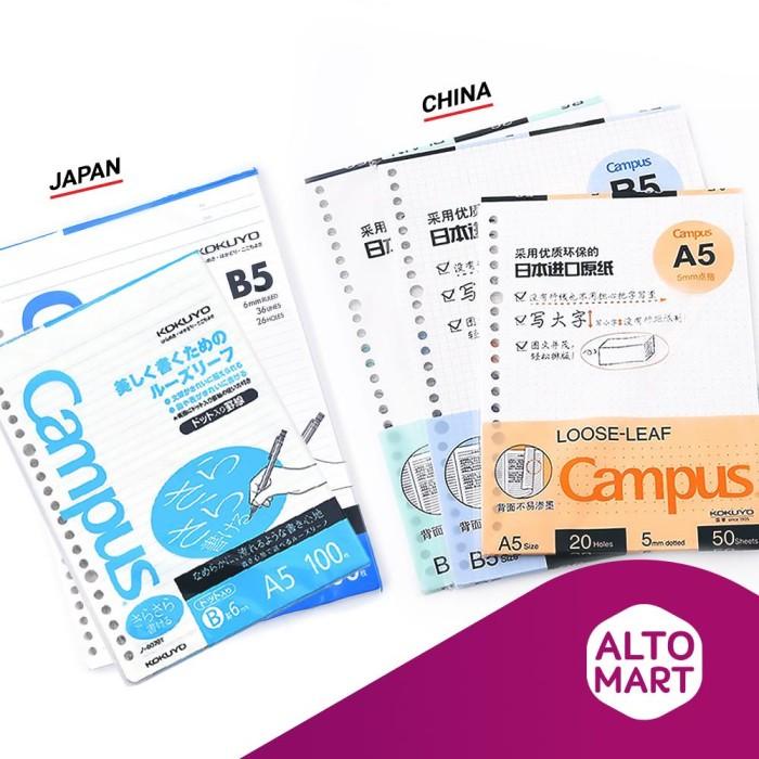 

TERLARIS - KOKUYO CAMPUS PAPER LOOSE LEAF RILL B5 ISI ULANG KERTAS BINDER