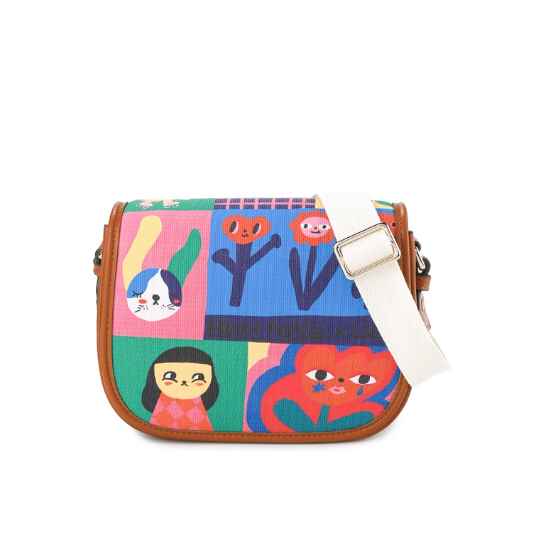 Tas Selempang Hush Puppies Original Wanita SlingBag Material kanvas Ori 100% Kasual Casalyn Crossbod