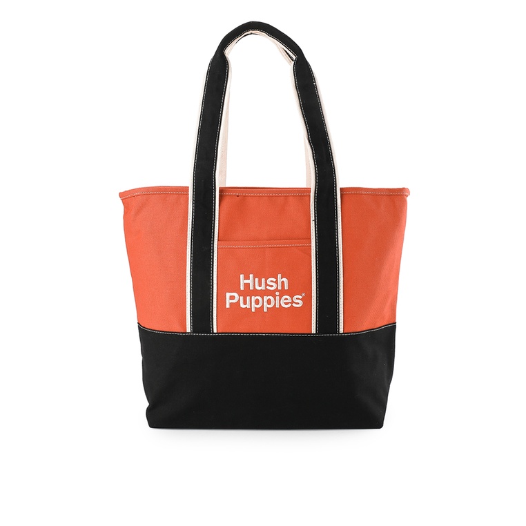 Tas Tote Bag Hush Puppies Original Wanita Satchel Material kanvas Ori 100% Casual Canvas 2Tone Gadis