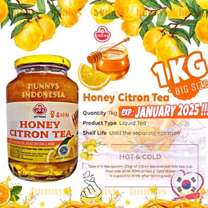 

Honey Citron Tea Ottogi Korea | Yuzu Yuja Tea | Madu Yuzu | Jar 1 Kg