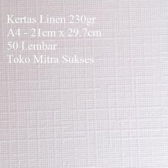

TERLARIS - KERTAS LINEN JEPANG 230 GRAM A4 ISI 50 LEMBAR