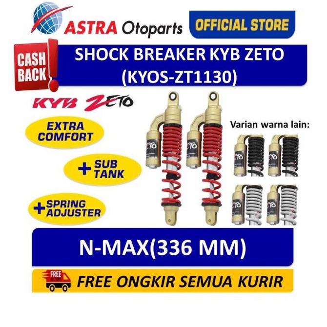 Shock Breaker Belakang KAYABA KYB ZETO Yamaha N-MAX NMAX Tabung