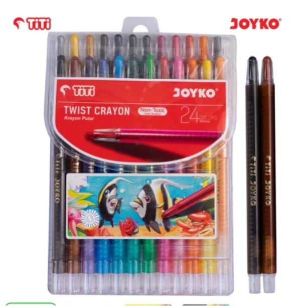 

Murah Crayon TiTi Joyko Twist / Crayon Putar PANJANG 24 Warna RZM486