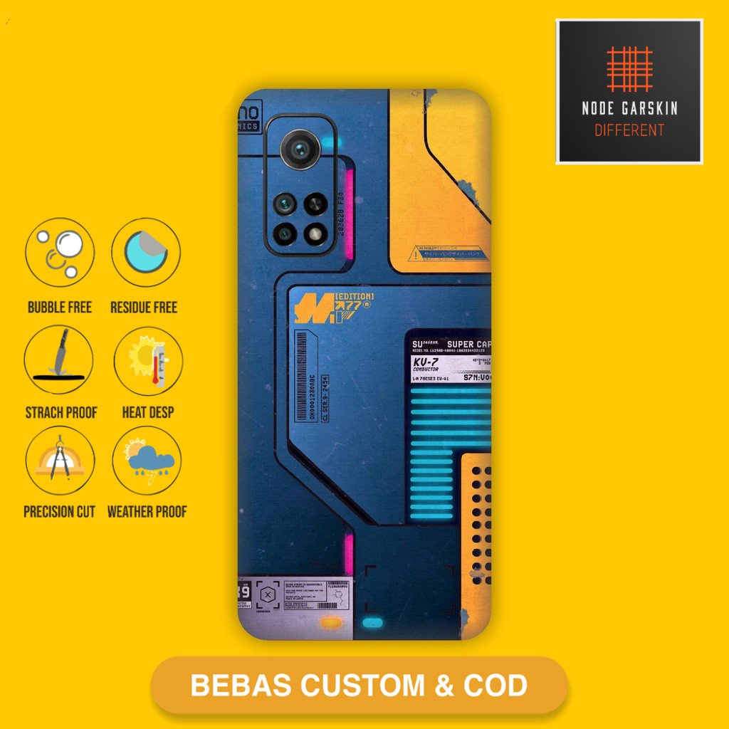 Garskin Skin Vinyl Xiaomi Mi 10T MI10T Mi 10T pro - Fullbody Atau Backonly - Bisa Custom - Cyberpunk