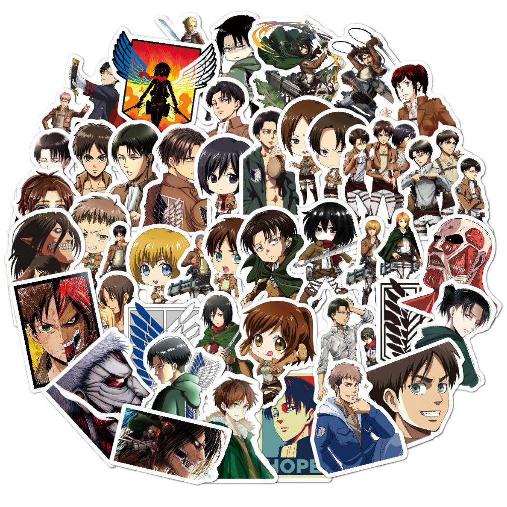 

terbaru 50pcs Anime Sticker ATTACK ON TITAN NARUTO JUJUTSU KAISEN Stiker Label Skateboard HP Laptop Motor AOT Shingeki No Kyojin Eren Levi Mikasa Naruto Sasuke Sakura Jujutsu Kaisen Itadori Megumi Nobara Gojo Geto original
