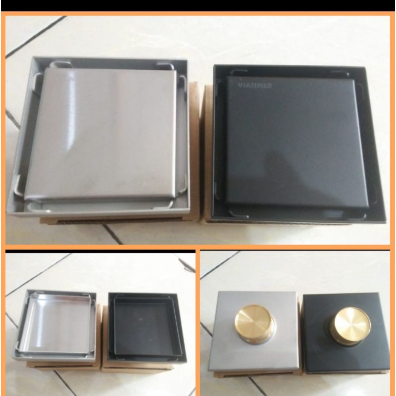 Floor Drain Stainles Hitam / Floor Drain Anti Kecoa L