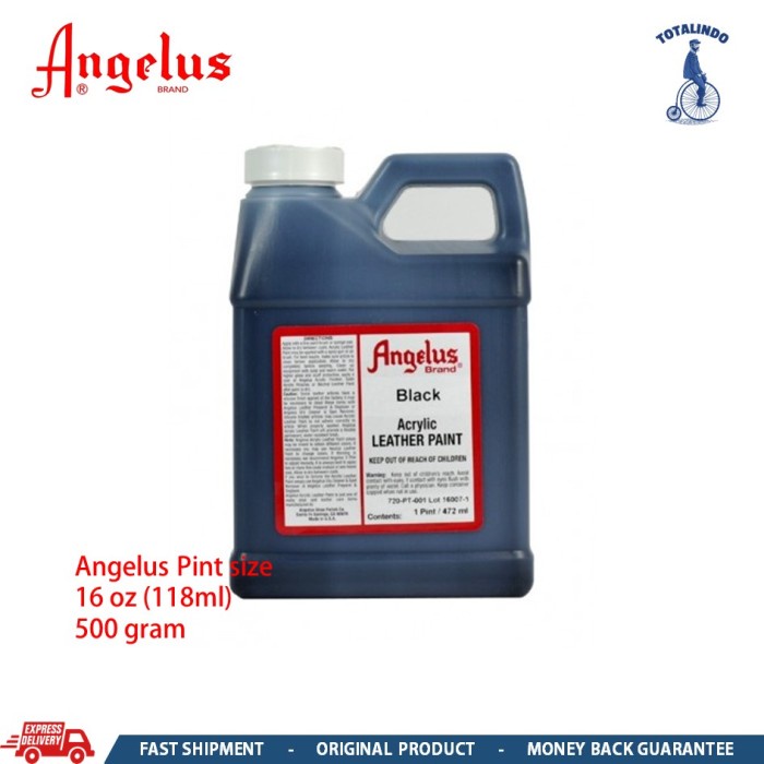 

Angelus Acrylic Leather Paint Cat Kulit 16oz 472ml size ukuran besar