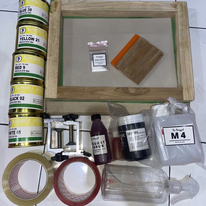 

PAKET USAHA SABLON PREMIUM PLASTIK - terbaik bundle alat bahan bisnis