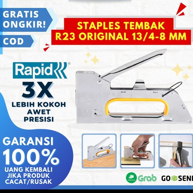 

Promo Rapid Staples Tembak R23 Hekter Gun Tacker Staple Gun Stapler Tacker Terbaru