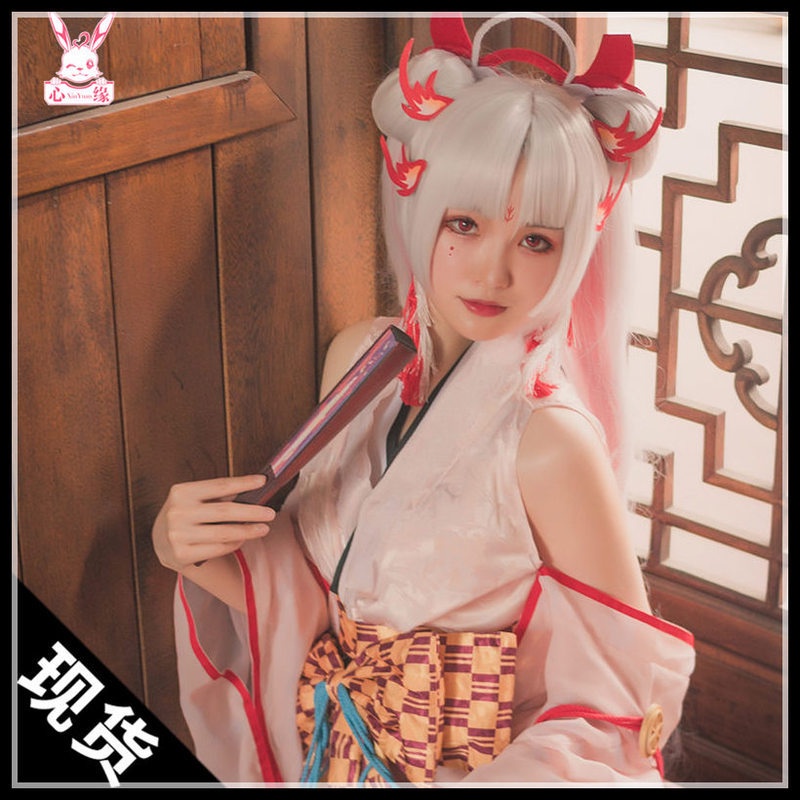 Onmyoji cosplay Shiranui cosplay costume and Shiranui wig ，Shiranui shoes