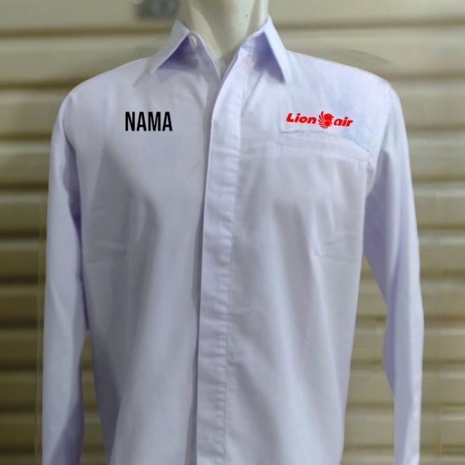 Kemeja LION AIR Putih Lengan Panjang