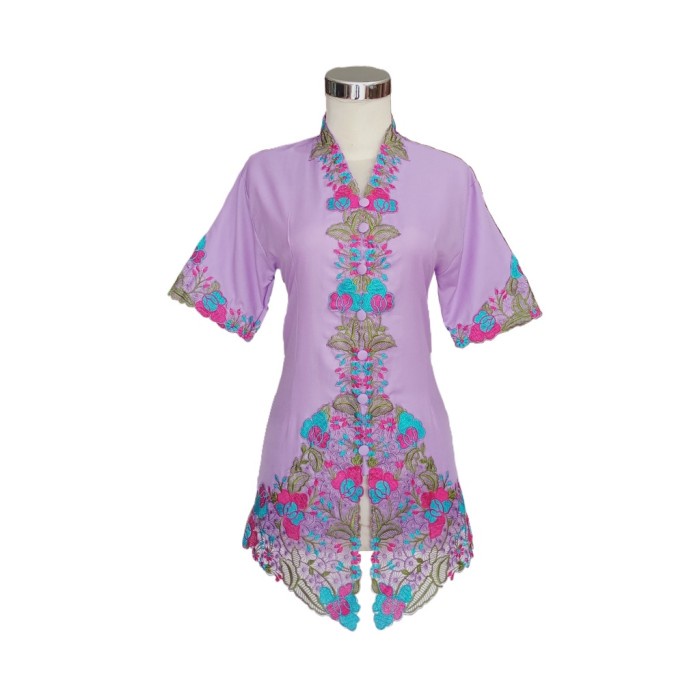 KEBAYA PENDEK UNGU LILAC SATIANA 719