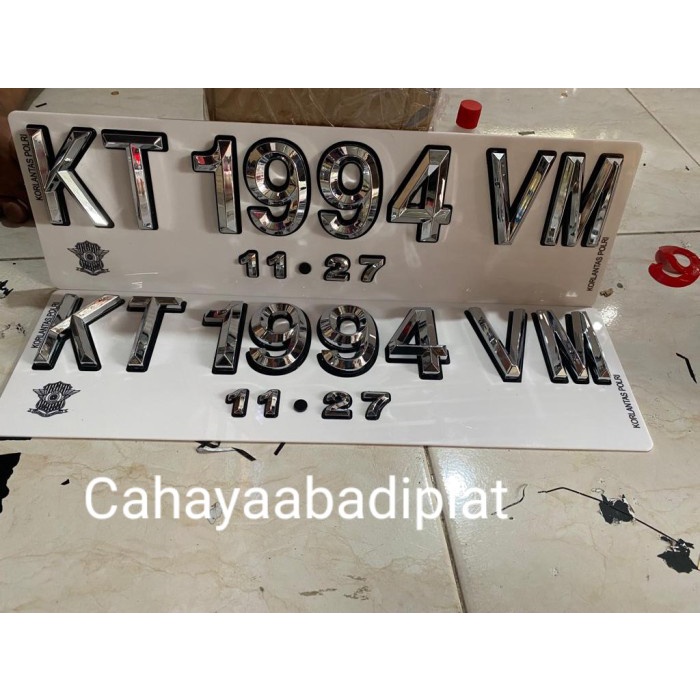 Cod Plat Mobil Motif Timbul Plat Nomor Acrylic Plat Nopol Piramid Kode Ema021