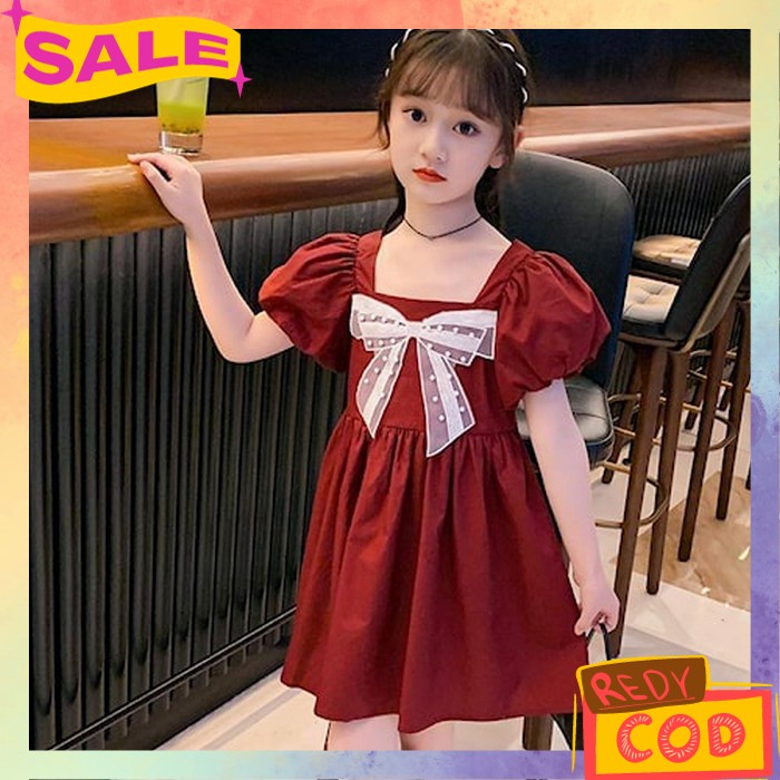 Drwss Kids Baju Gereja Ansk Pakaian Naral Bajy Kegereja Kid Gaun Nstal Dress Merah Anak Termurah Umu
