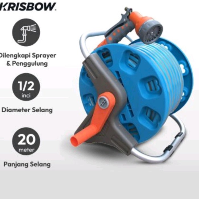 Promo Hose Reel Selang Air 20 Meter Ukuran Selang 1/2"