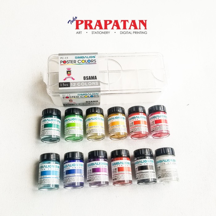 

Promo Simbalion Poster Colors Set 12 Colors 15Cc Pc-15