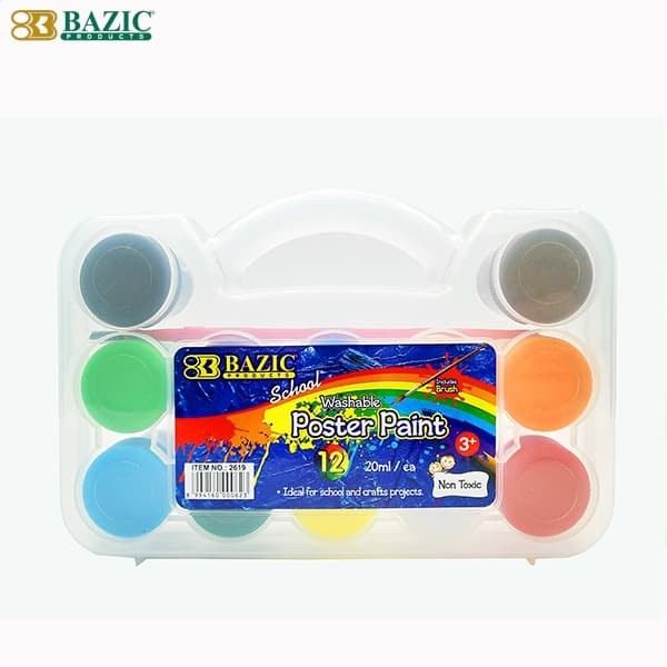 

Promo Bazic Poster Paint 12 Colors In Box With Brush - Cat Poster