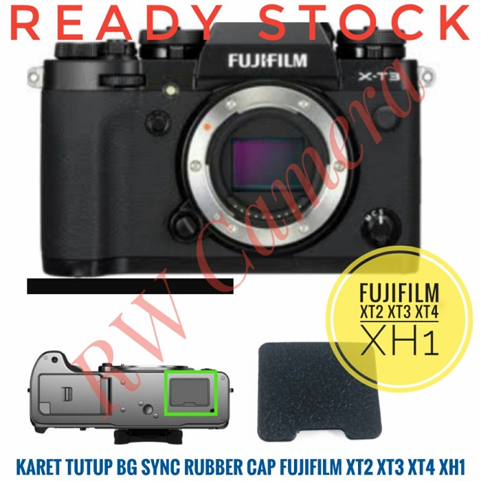 Terlaris Karet Tutup BG Fujifilm XT2 XT3 XT4 XH1 Rubber Cap Battery Sync Fuji SALE