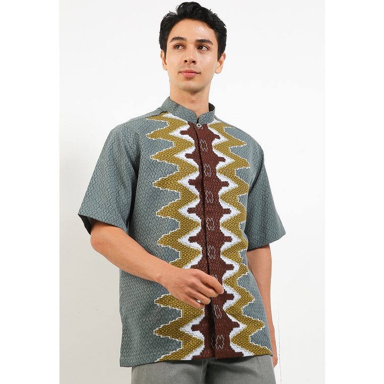 Baju Koko ARJUNA WEDA Original Pria Islami Warna hijau tua Lebaran Ori Unik Muslim Gunungan Dewasa M