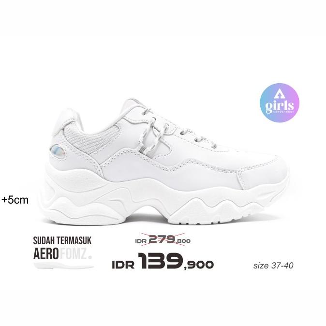 Aerostreet 37-40 Aurora Putih Putih - Sepatu Sneakers Wanita