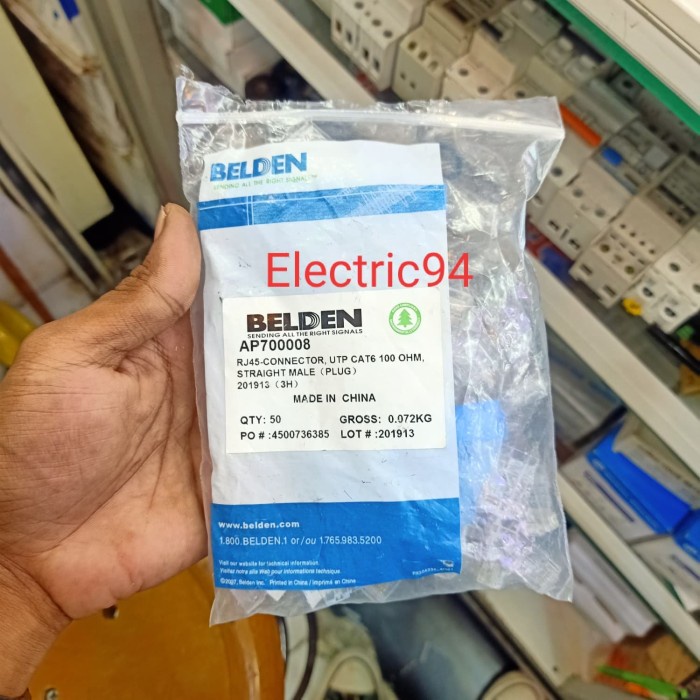 Konektor RJ45 Cat 6 Belden Connector RJ 45 CAT6 Ecer Satuan