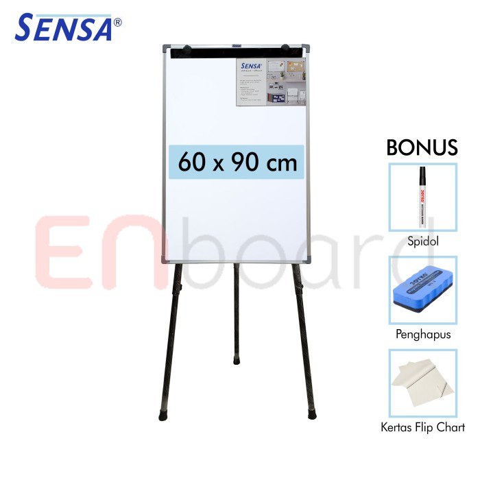 

Promo Flip Chart / Flipchart / Papan Presentasi Non Magnet Sensa 60 X 90 Cm