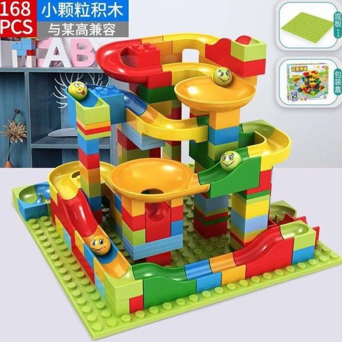 Mainan Edukasi Anak Marble Blocks / Marble Run 168pcs