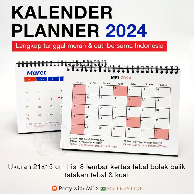 

Ready stock] Kalender meja duduk Planner 2024 Simple agenda kantor
