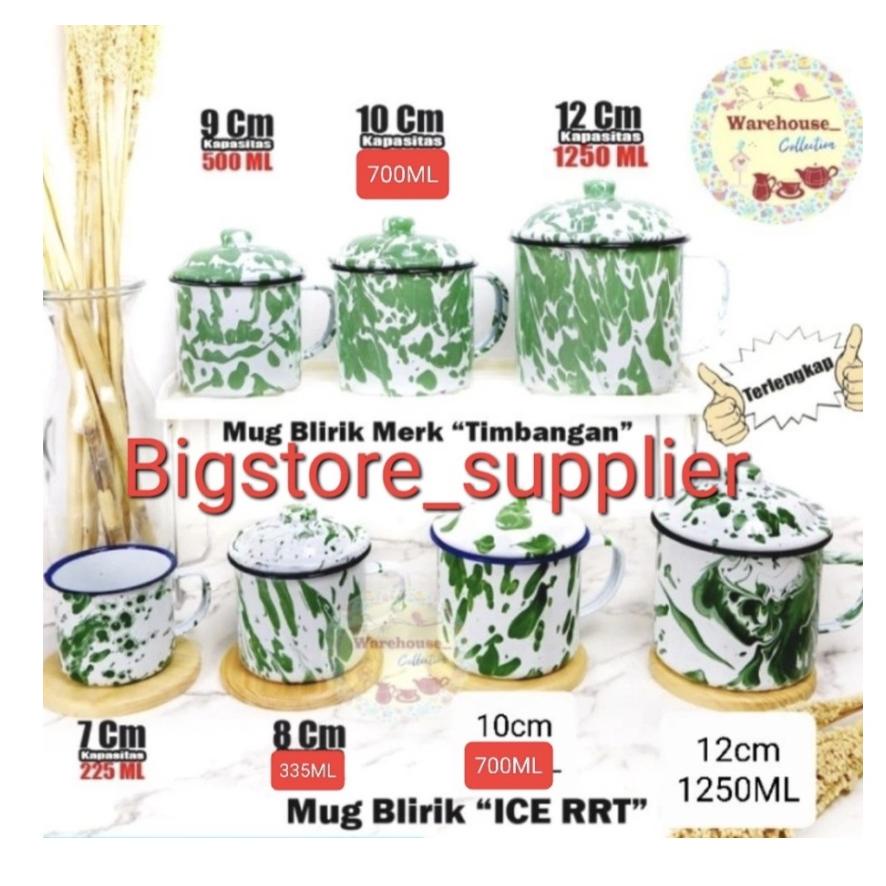 Teko Eskan Mug Burik Blirik TIMBANGAN / Teko Mug Enamel / Teko Mug