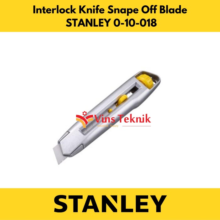 

Promo Pisau Cutter Interlock Knife Snape Off Blade 18Mm Stanley 0-10-018 Terbaru