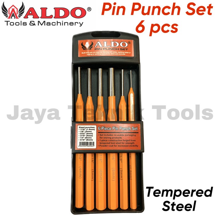 

Promo Pin Punch Set 6 Pcs Aldo Drip Besi Steel Alat Lepas Pin Pemasang