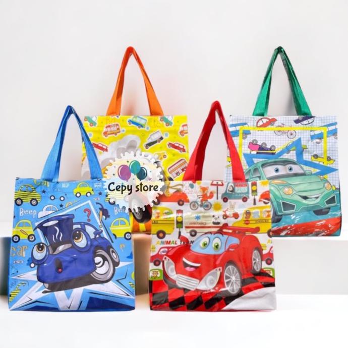 monggo] Tas Souvenir Ulang Tahun Anak / Goodie Bag / Tas Ulang Tahun Cars - S