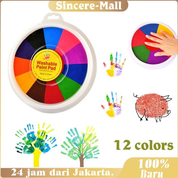 

Kualitas terbaik] 12 Colors Ink Pad Stamp For Craft Cardmaking Finger Painting Ink Pad