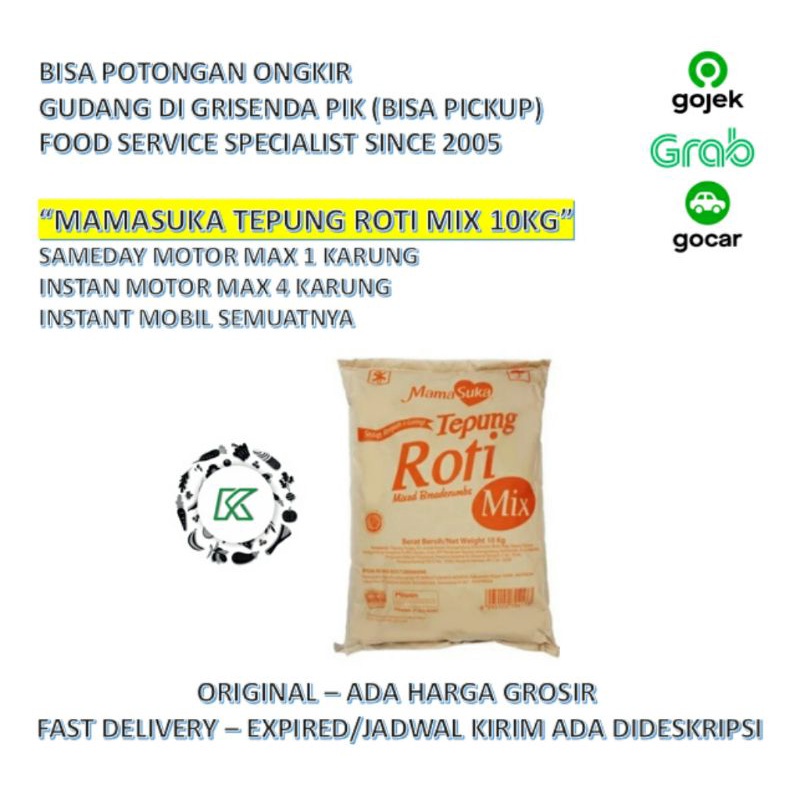 

Mamasuka Tepung Roti X Campur 10Kg Karung