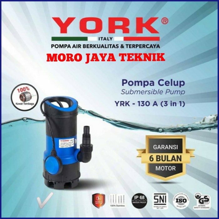Pompa Celup York Yrk-130A 3In1 - Pompa Celup Kolam Otomatis