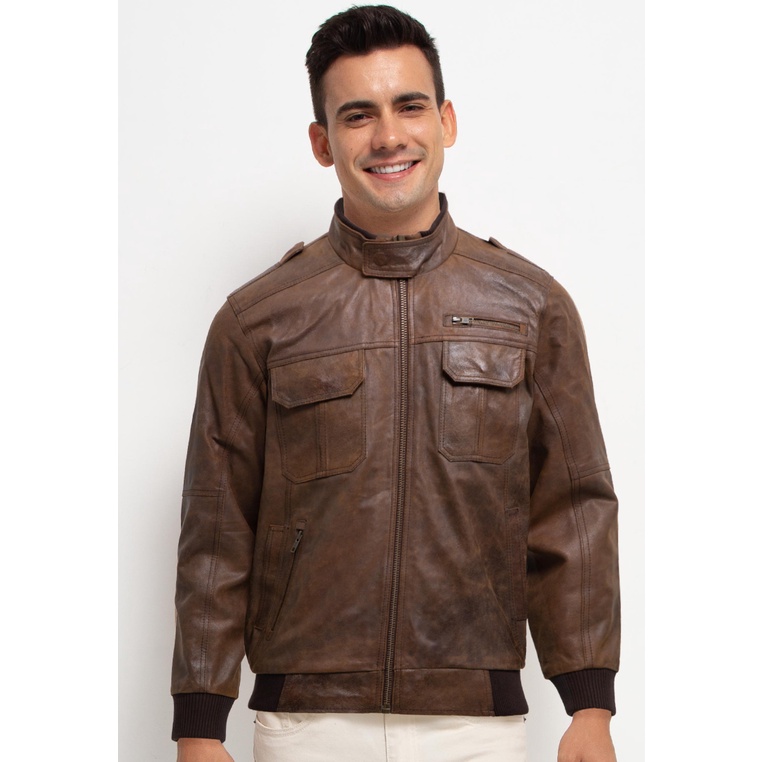 Jaket Cardinal Original Pria Atasan kulit untuk kesan casual edgy bergaya grunge Ori 100% Nyaman Mal