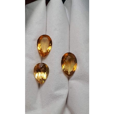 batu permata asli natural Golden Citrine tetes termurah harga grosir