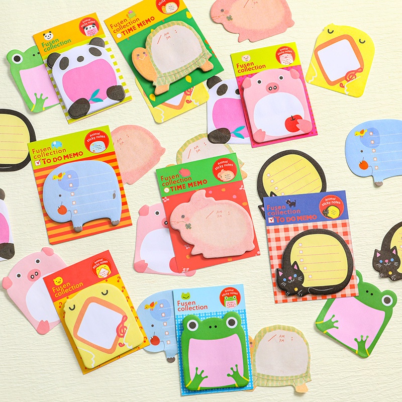 

Bu Guru Ria - Sticky Notes Motif Hewan Tempelan Mini Kertas Catatan Memo Note Karakter Animal