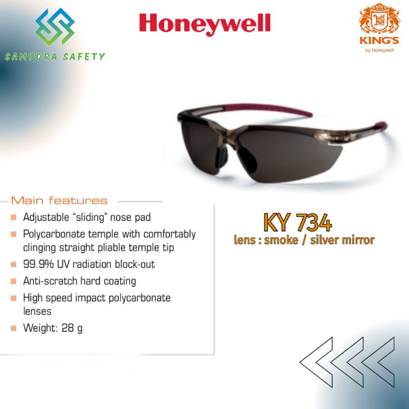 Kacamata Kings by Honeywell || Kacamata safety Kings KY 734 || Original 