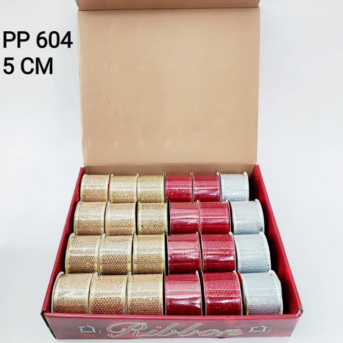 

Pita Kawat Jaring Gliter Manik Dekorasi Hiasan Natal Parcel Pohon Pengiriman Cepat