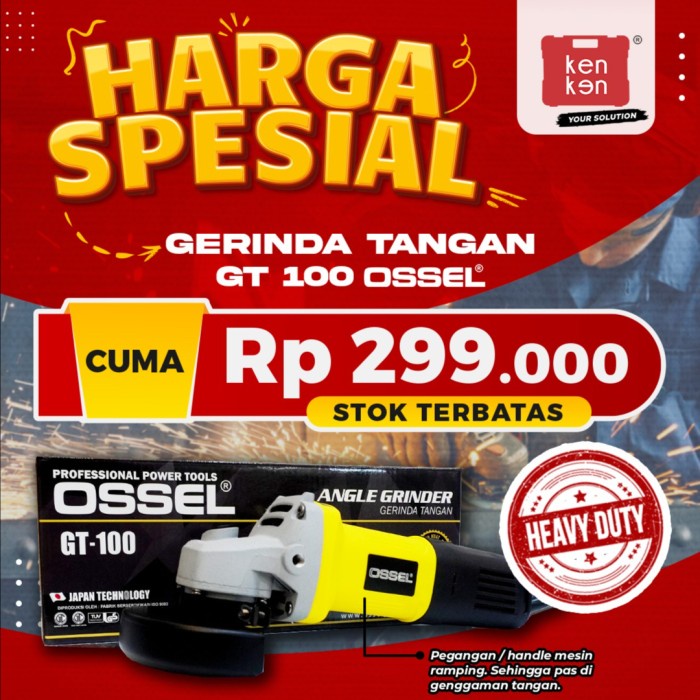 Gerinda GT100 Ossel Mesin Gerinda Tangan GT100 Ossel