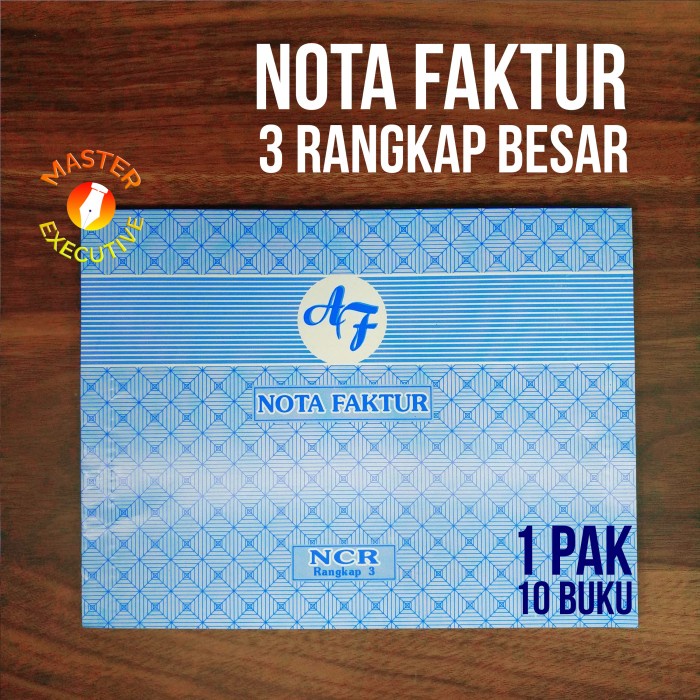 

Promo [Pak - 10 Buku] Af Buku Nota Faktur 3 Ply Ncr / Rangkap B3 Besar