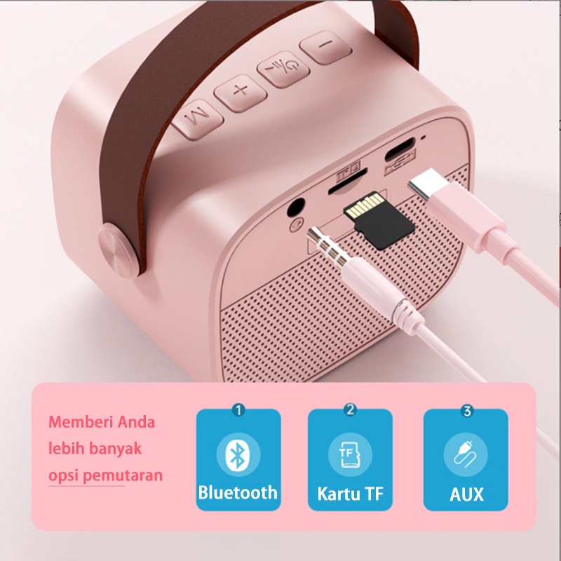 Gagalu Speaker Karaoke Bluetooth Ni Full Bass Portable Wireless (Dapat Terhubung Ke Hp/Tv) C Cipung