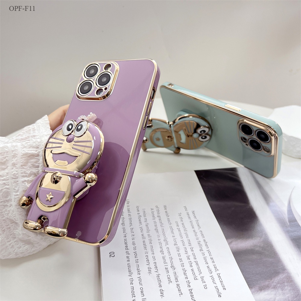 OPPO F11 F9 F7 F5 F1S Pro Youth Untuk Phone Case Hp Softcase Casing Imut Kartun Doraemon Pola SoftKe