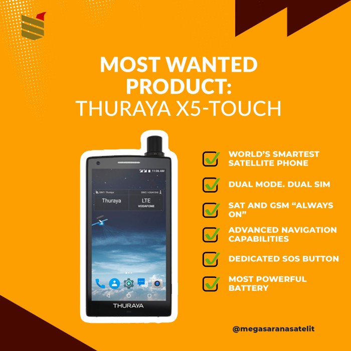 THURAYA X5 TELEPON SATELIT ANDROID MURAH